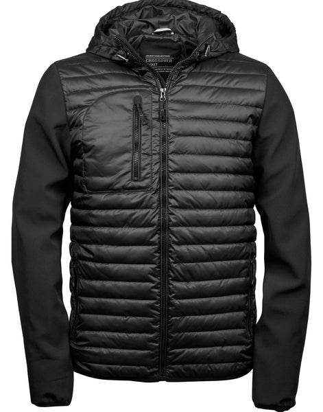 Tee Jays Men's Hooded Crossover Jacket