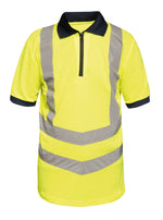 Regatta High Visibility TRS189 Pro Two Tone Wicking Polo Shirt - Yellow/Navy