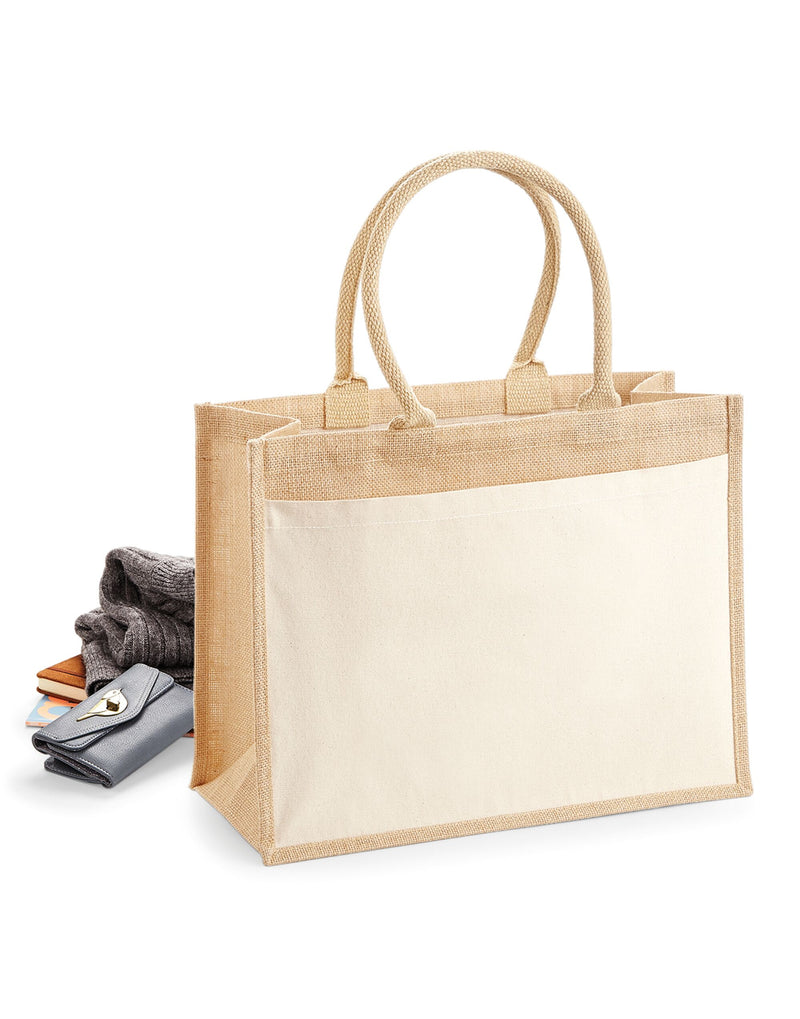 Westford Mill Cotton Pocket Jute Shopper