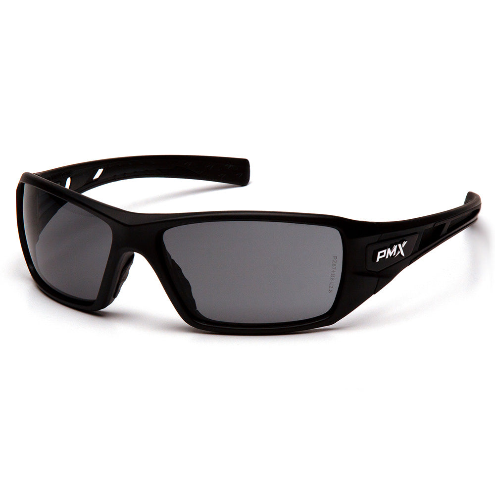 Supertouch Pyramex Velar safety glasses with stylish grey lenses.