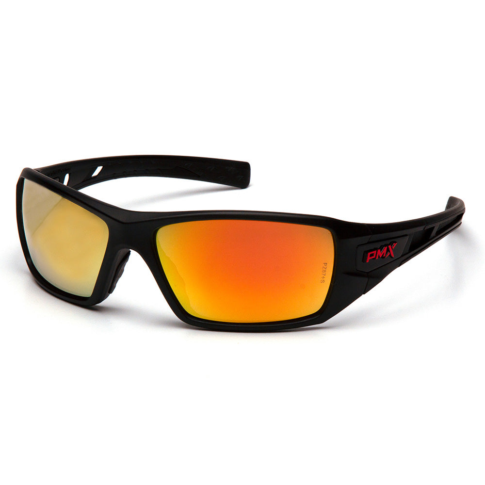 Supertouch Pyramex Velar safety glasses with an I/O silver mirror lens.