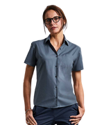 Russell Ladies Short Sleeve Polycotton Poplin Shirt - thumbnail 6