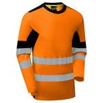 Supertouch System Hi-Vis Eco CottonCool Long Sleeve T-Shirt - thumbnail 1
