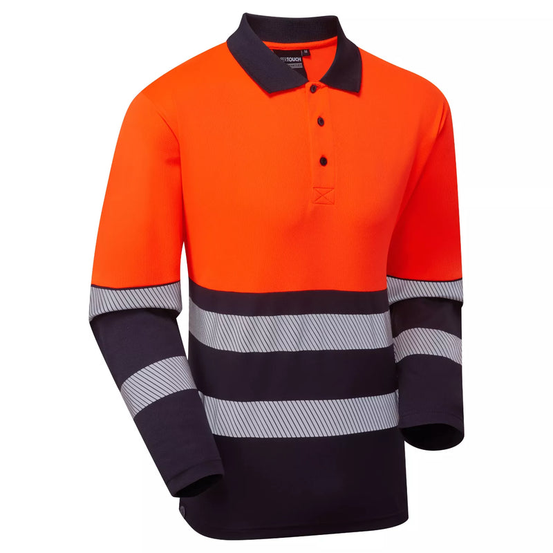 Supertouch Essentials Hi-Vis Eco CoolAir Long Sleeve Polo