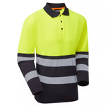 Supertouch Essentials Hi-Vis Eco CoolAir Long Sleeve Polo - thumbnail 4