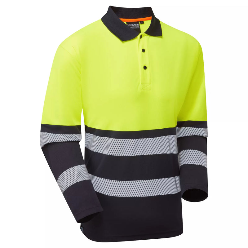 Supertouch Essentials Hi-Vis Eco CoolAir Long Sleeve Polo