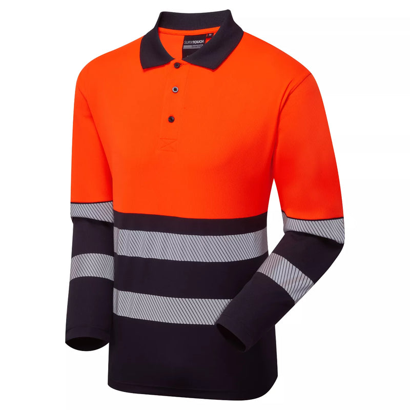 Supertouch Essentials Hi-Vis Eco CoolAir Long Sleeve Polo