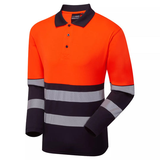 Supertouch Essentials Hi-Vis Eco CoolAir Long Sleeve Polo