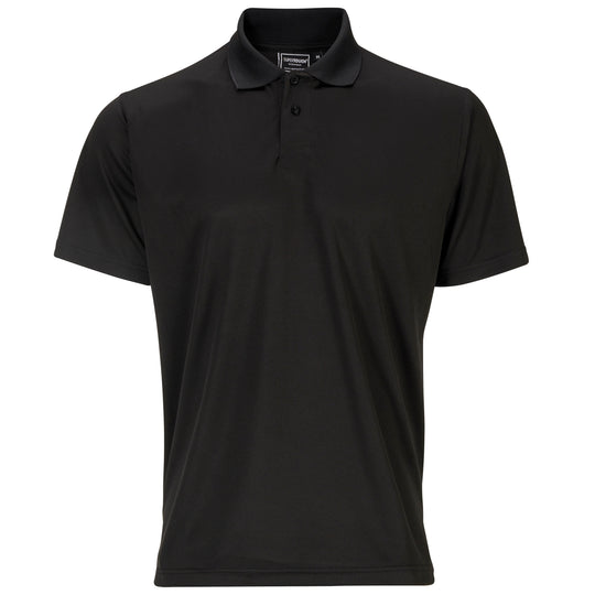 Supertouch black bird-eye fabric polo shirt for workwear.