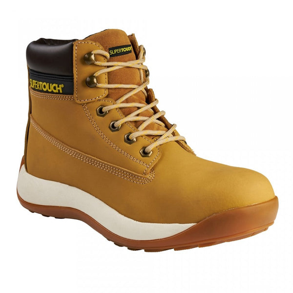 XLP30 S3 honey-coloured safety boot with a steel toe cap.