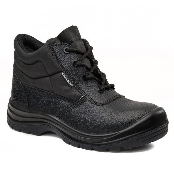 Supertouch HCG20 S3 black chukka safety boot with a steel toe cap.