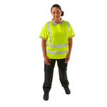Supertouch Ladies Hi Vis Yellow Savannah Birds Eye Polo - thumbnail 5