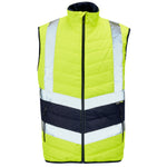 Supertouch Hi Vis 2 Tone Puffer Bodywarmer - thumbnail 1
