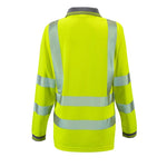Supertouch Ladies Long Sleeve Hi Vis Jaya Birds Eye Polo - thumbnail 2