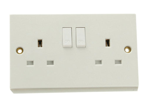 SMJ Switched Socket 2-Gang 13A Trade Pack