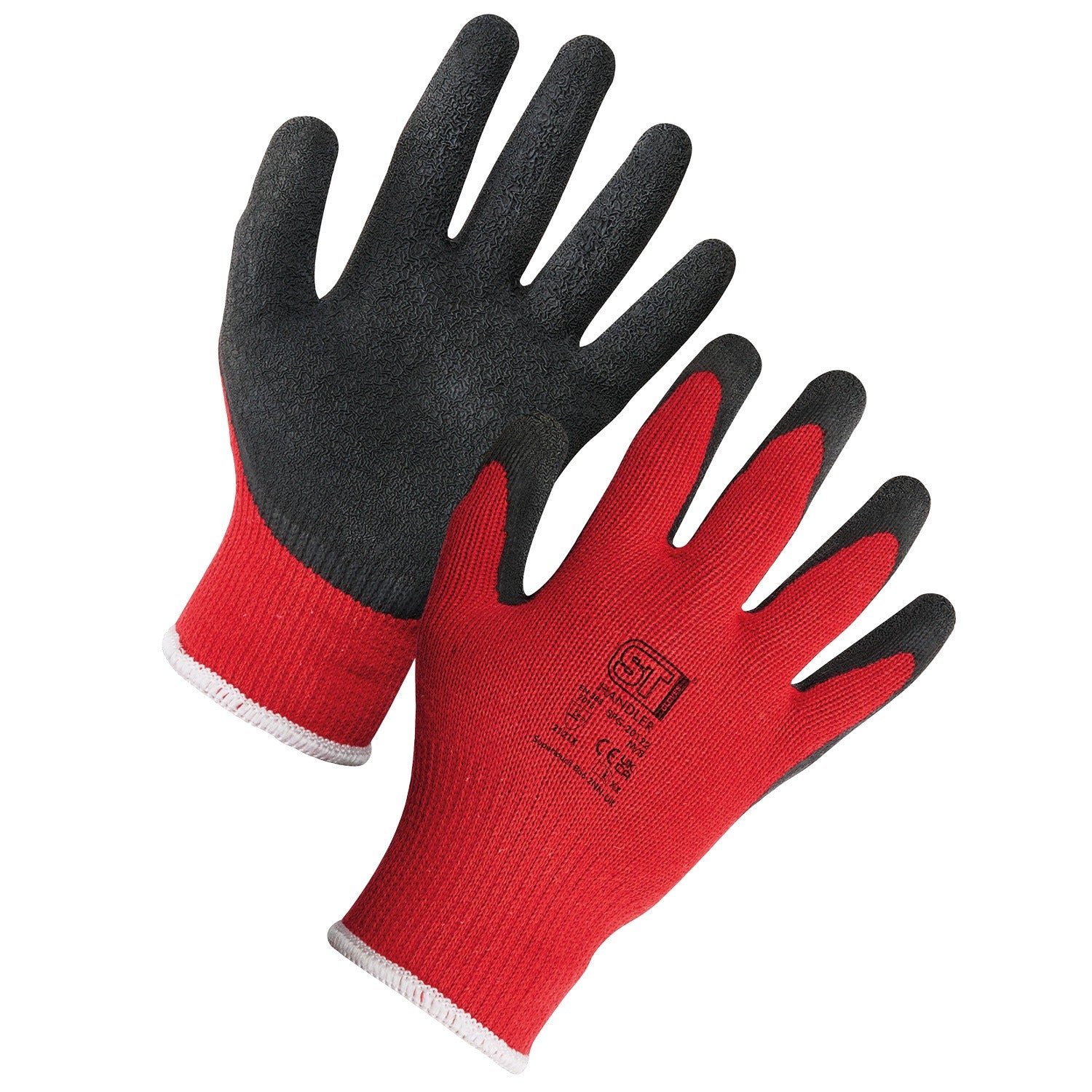 A pair of Supertouch Red and Black Handler gloves for multipurpose use and excellent grip.