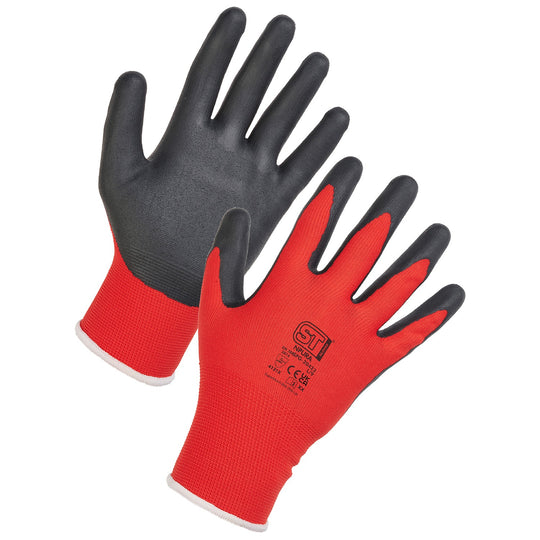 Supertouch Supertouch NPURA Gloves in red and grey colour
