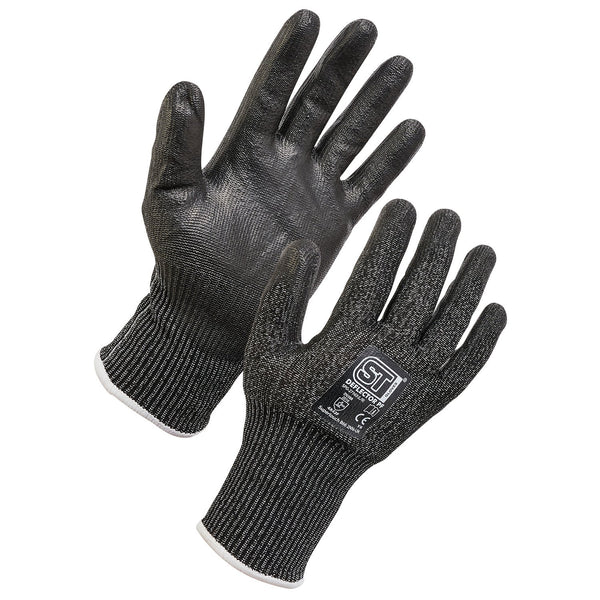 Black Supertouch Topaz Ice thermal gloves with a black HPT coating for superior grip.