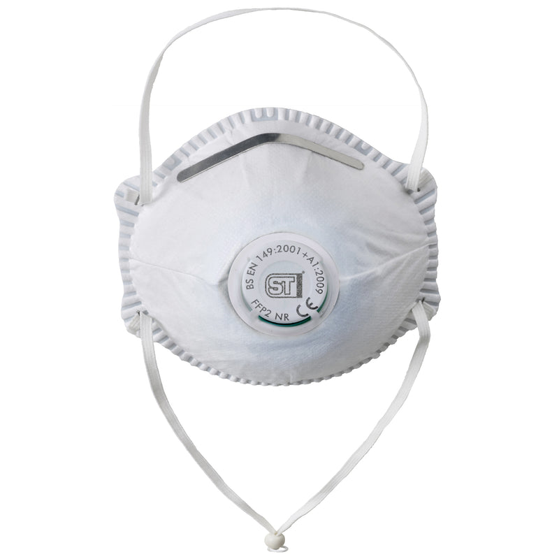 Supertouch FFP2 valved moulded respirator mask for comfortable use.