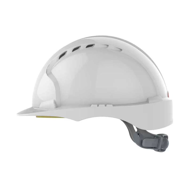 DAWN HOMES EVO3 Mid Peak Vented Wht Logo Helmet - Slip Ratchet  - [CLEARANCE]