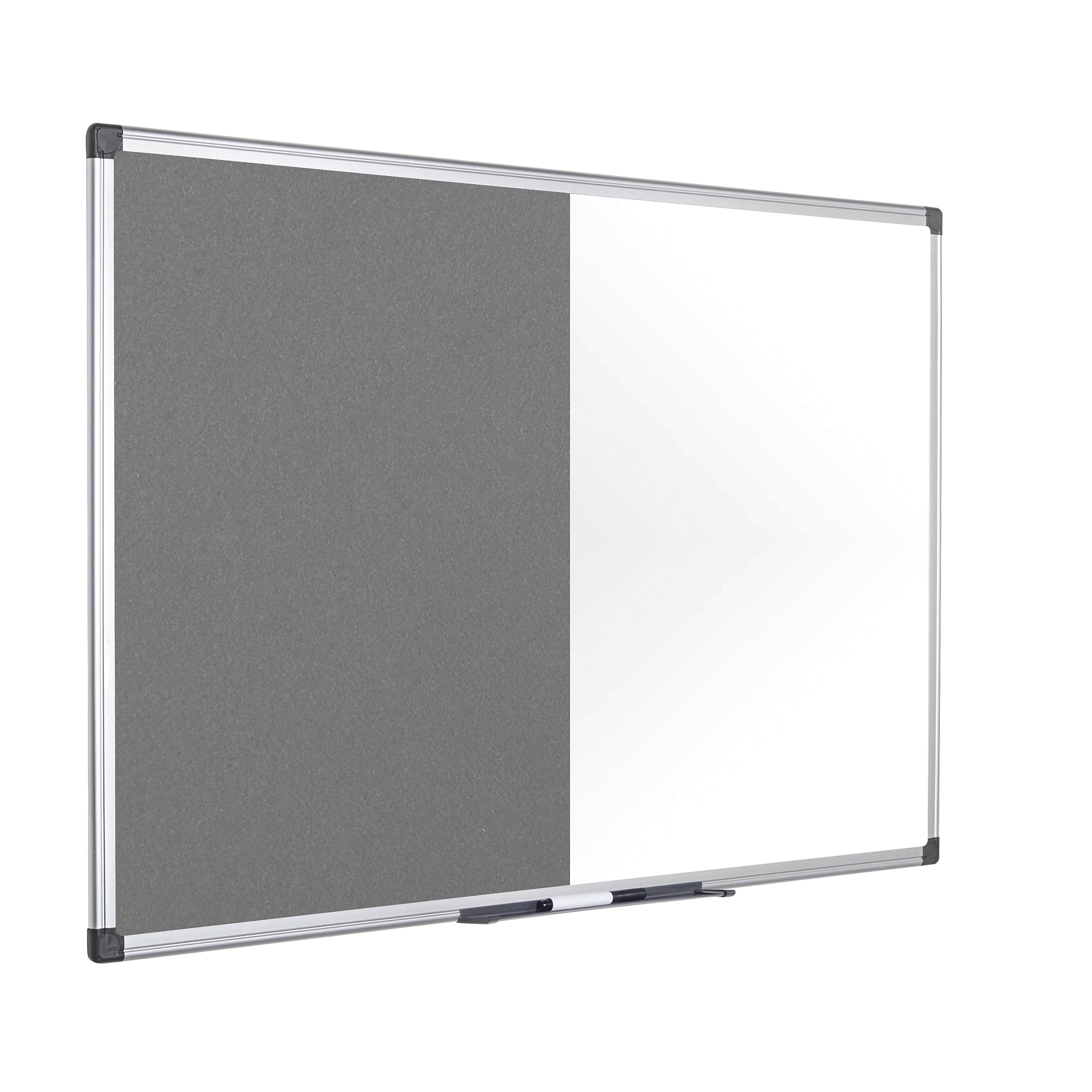 Bi-office Maya Combination Board Grey Felt/magnetic Surface 90x60cm Xa0328170