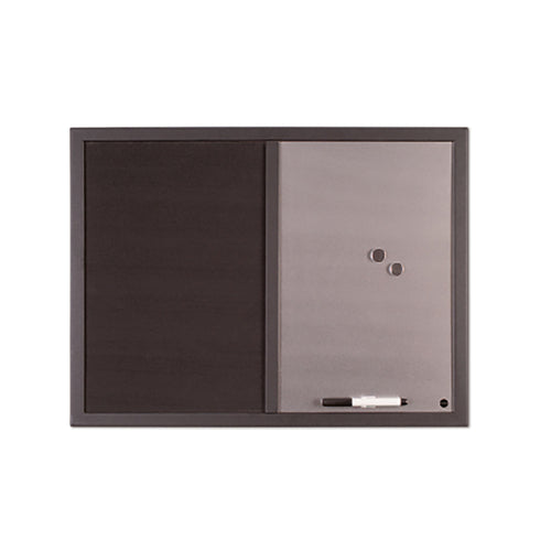 Bi-office Black Shadow Fabric Silver Finish Board Black Frame 60x45cm Mx04232169