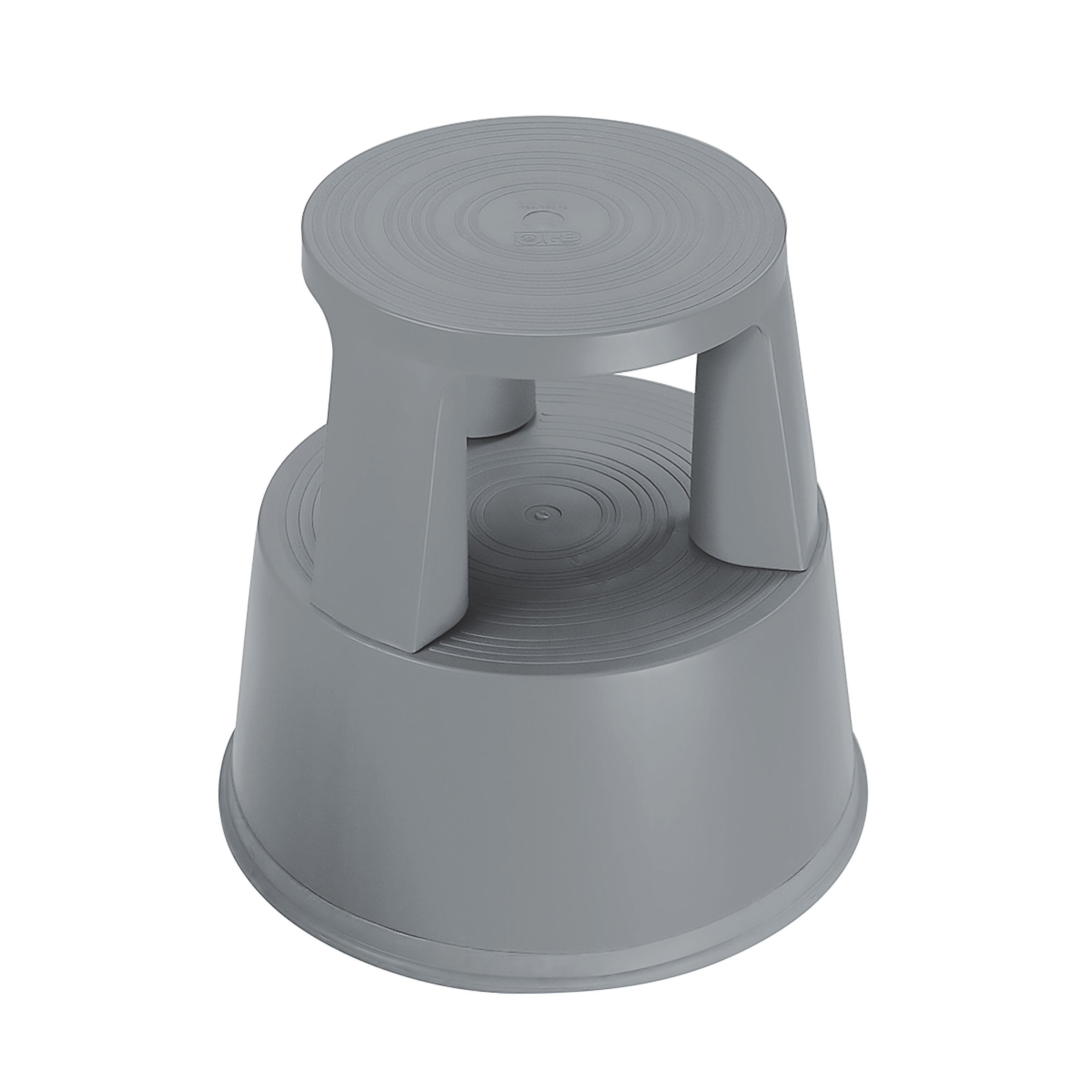 2work Plastic Step Stool With Non-slip Rubber Base 430mm Dark Grey 2w04998