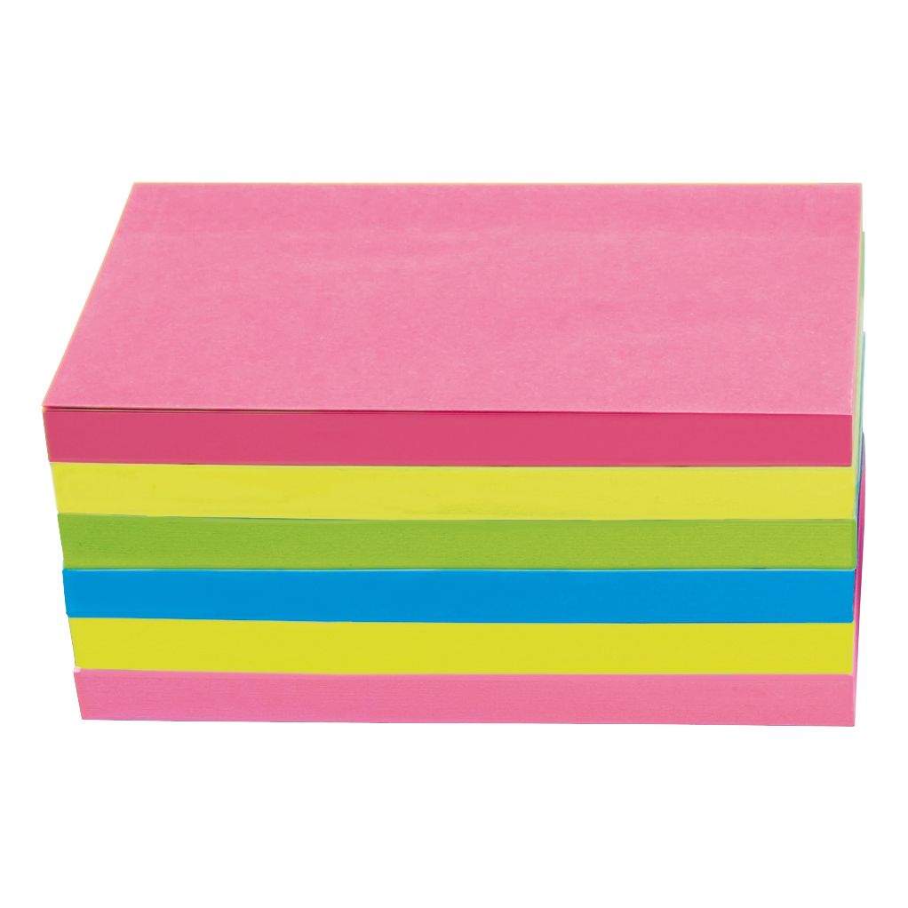 5 Star Sticky Notes Extra Sticky Neon – (Pack of 6)
