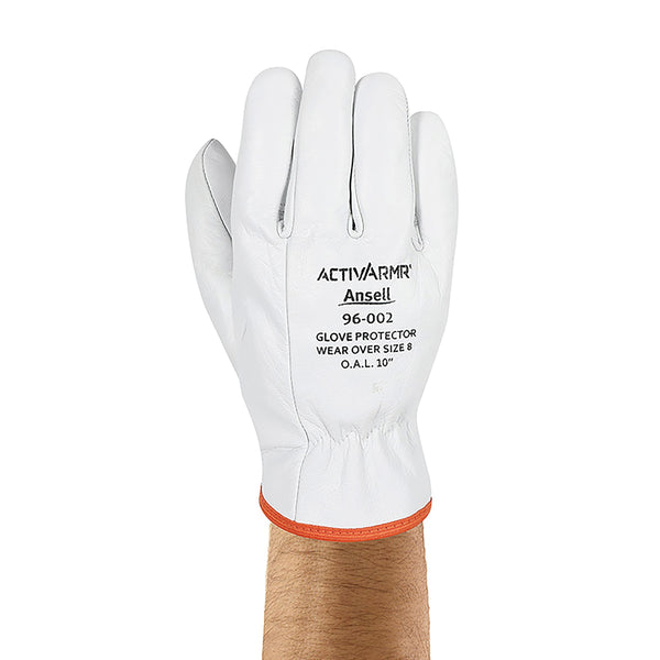 Ansell Leather Premium Goat Skin Glove Protector White M An96-002m