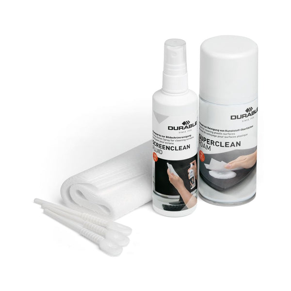 Durable Pc Tech Cleaning Kit With Screen Spray, Foam Spray, Wipes And Keyboard Tool 583300
