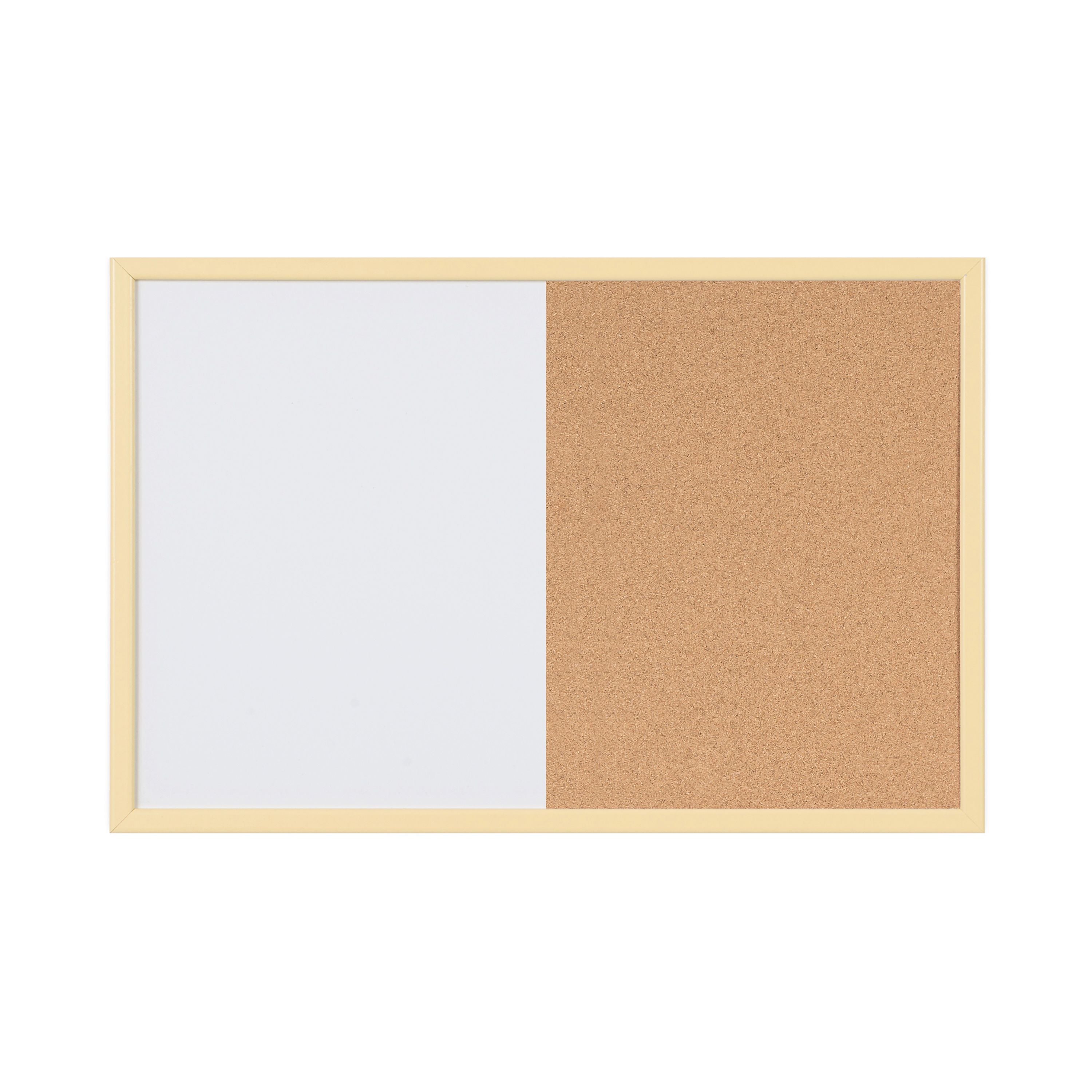 Bi-office Pastel Magnetic Cork Combination Board Yellow Frame 60x40cm Mx03106961