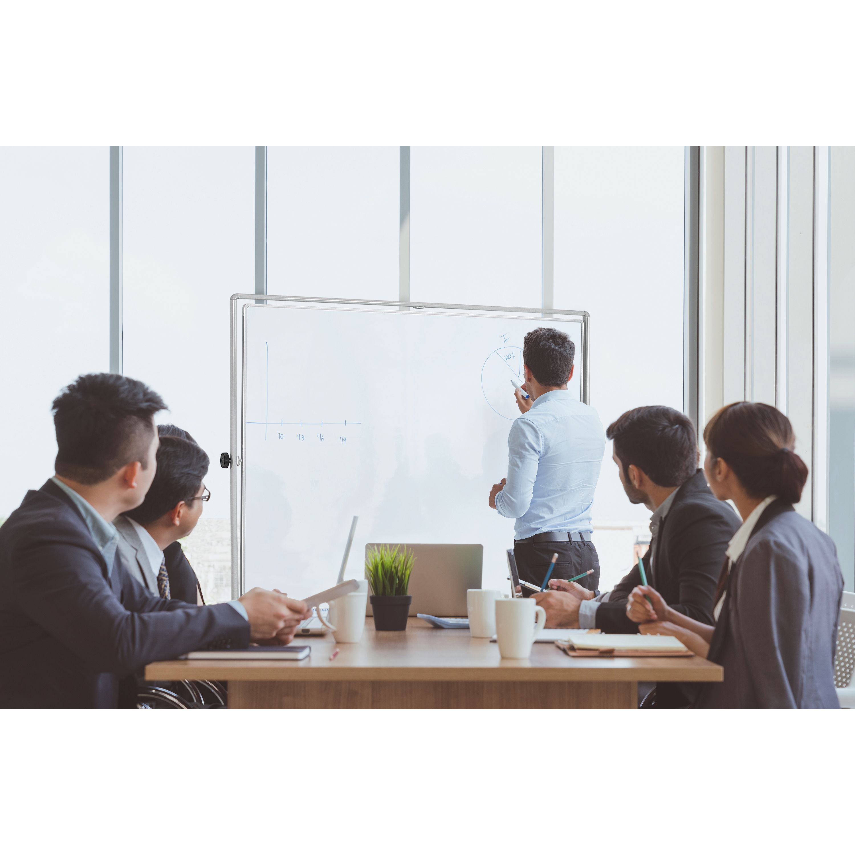 Bi-office Revolver Plus Whiteboard Enamel Surface 120x90cm Qr3204