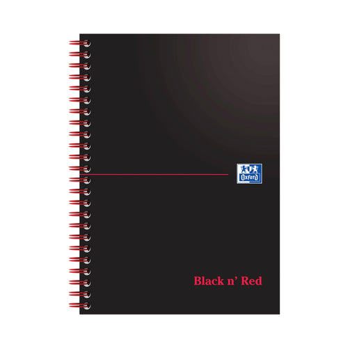 Black N Red Wirebound Notebook 100 Pages A5 – (Pack of 10)
