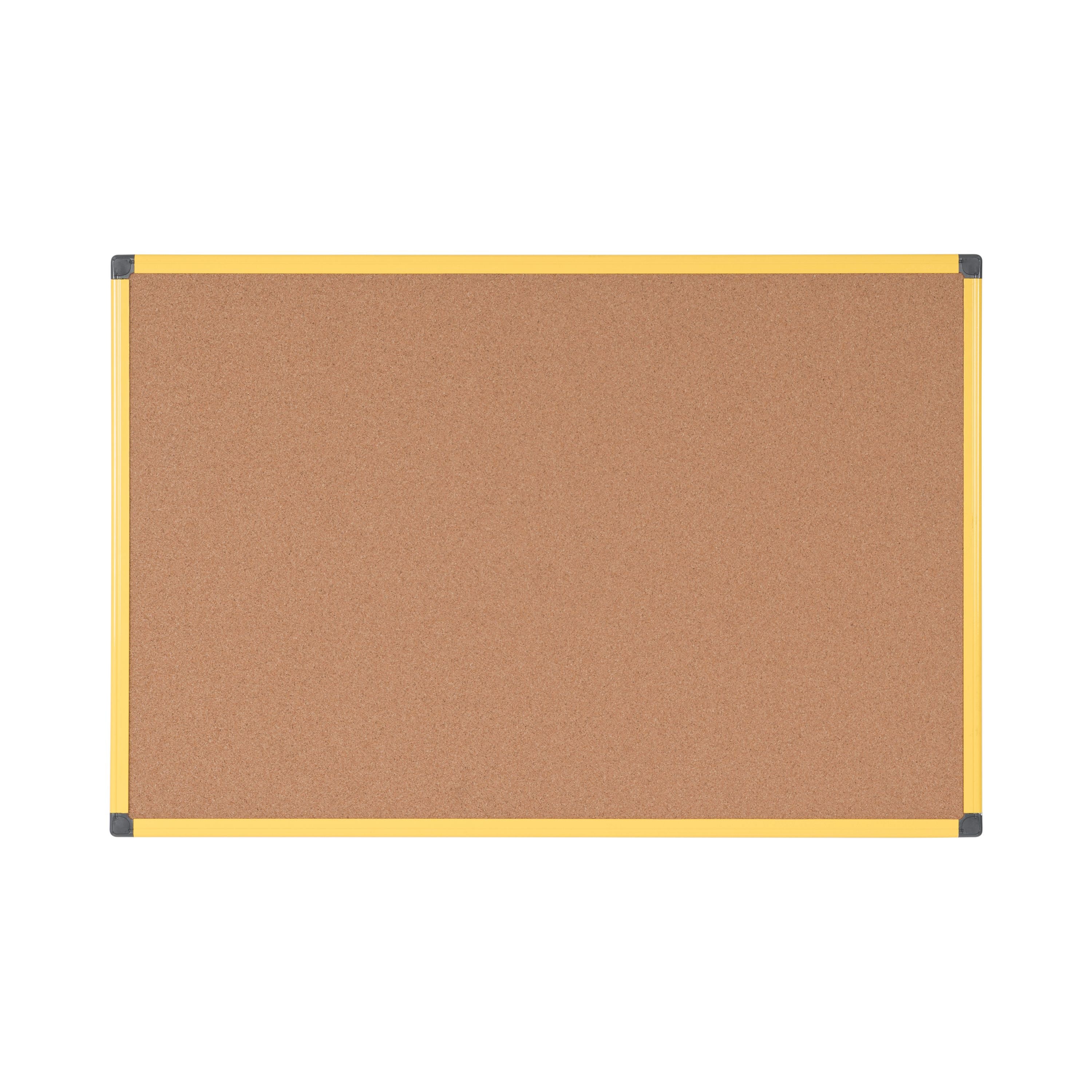 Bi-office Industrial Ultrabrite Cork Board Yellow Aluminium Frame 200x120cm Ca2811721