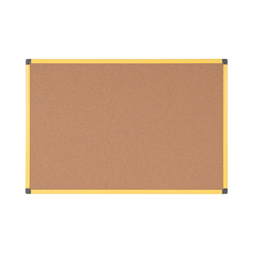 Bi-office Industrial Ultrabrite Cork Board Yellow Aluminium Frame 200x120cm Ca2811721