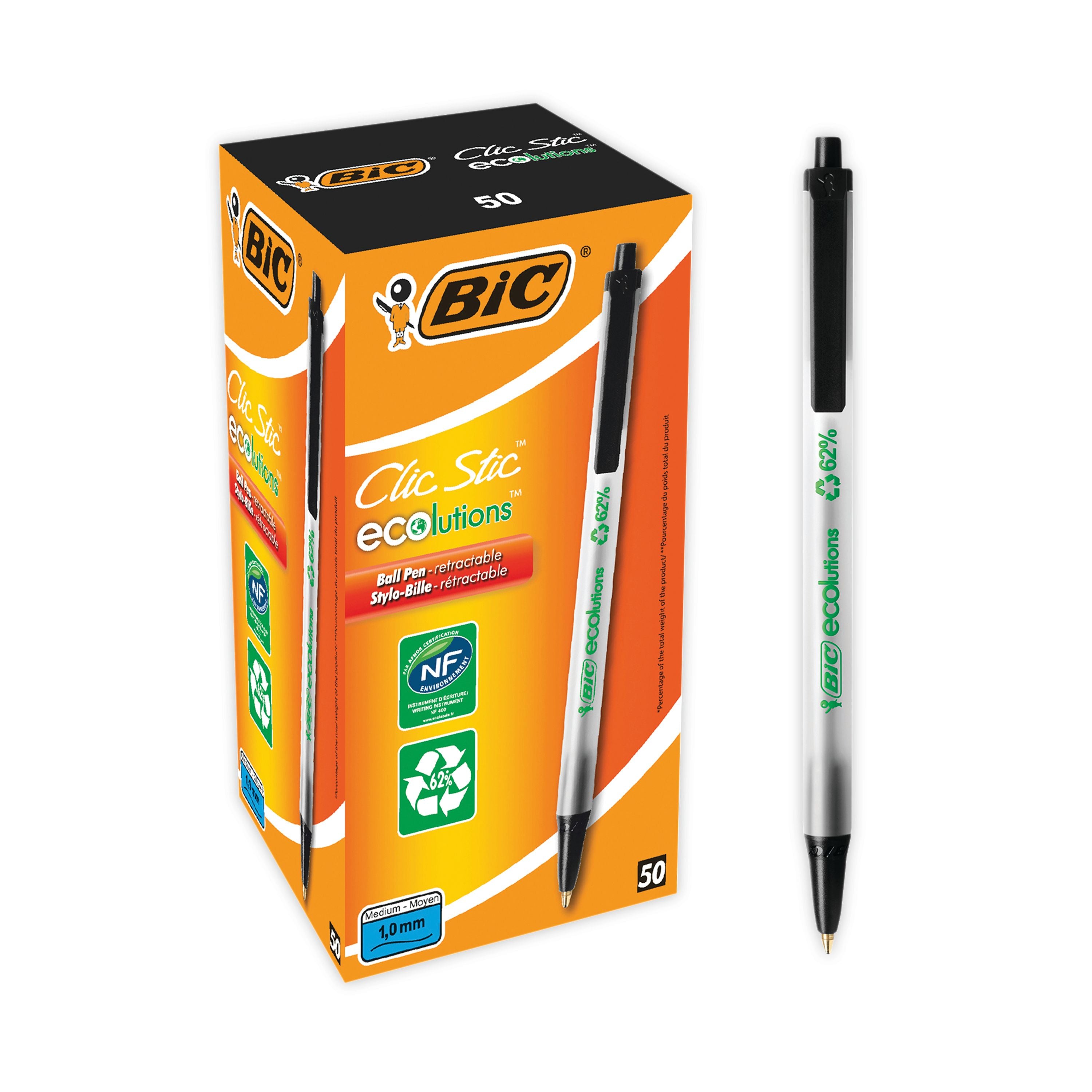 Bic Ecolutions Clic Stick Black - (Pack of 50)