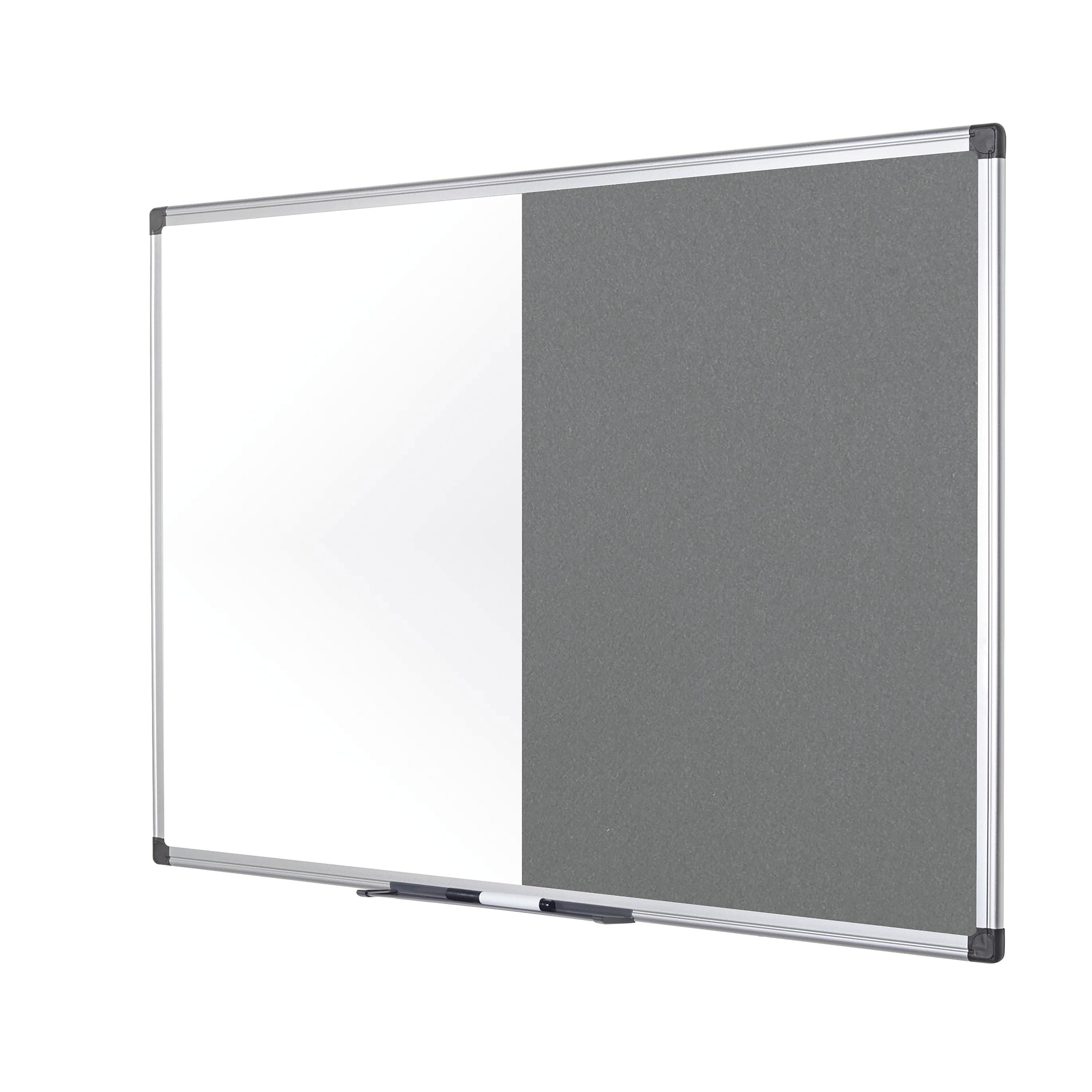 Bi-office Maya Combination Board Grey Felt/magnetic Surface 90x60cm Xa0328170