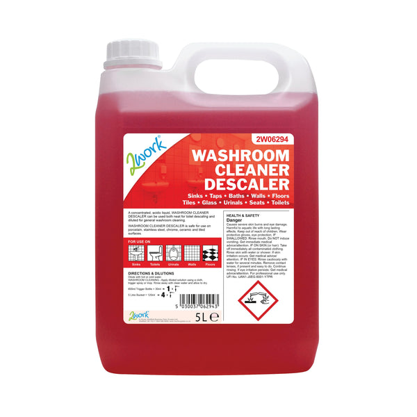 2work Washroom Cleaner Descaler 5 Litre 2w06294