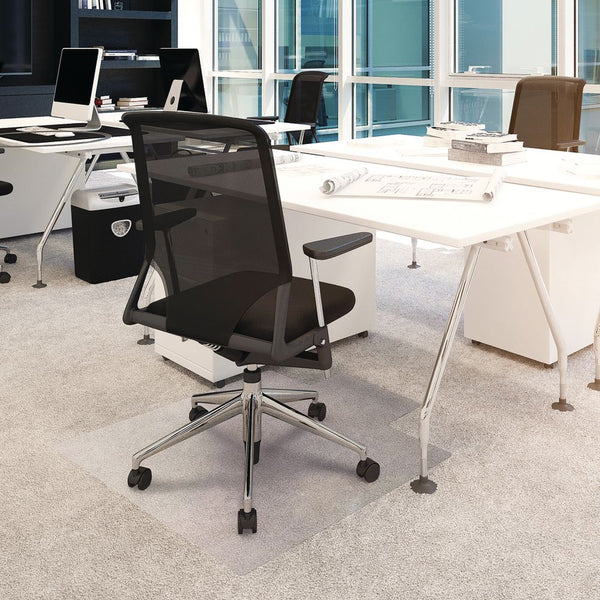 Floortex Cleartex Pvc Chair Mat Carpet Lipped 1200x900x2.2mm Clear 119225lv