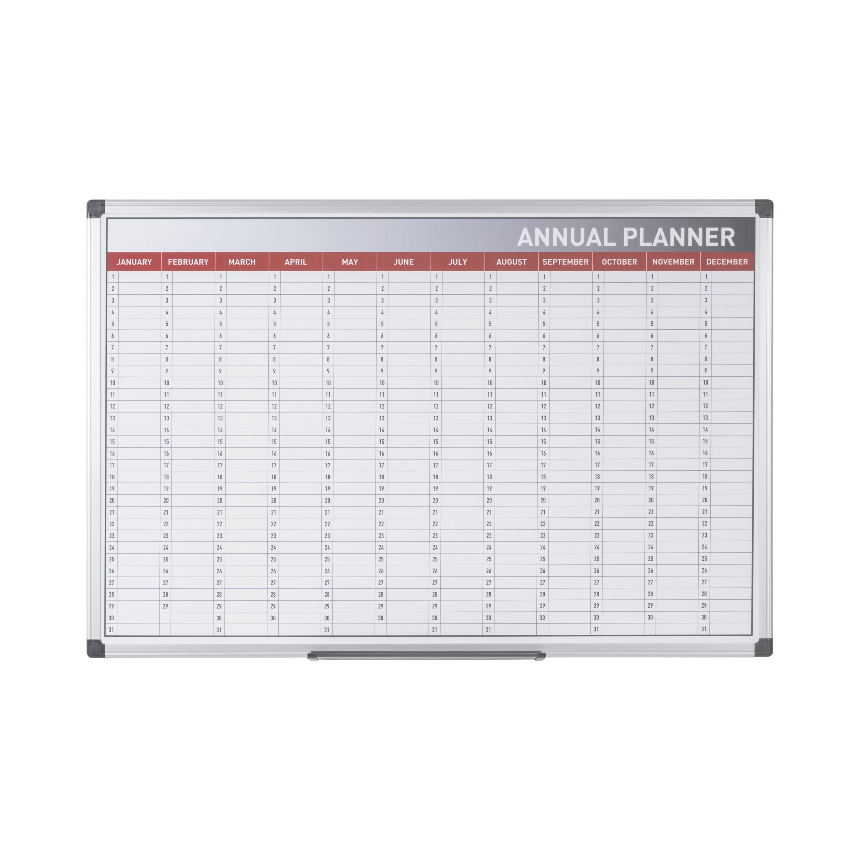 Bi-office Maya 365 Day Magnetic Annual Planner 90x60cm Ga0360170