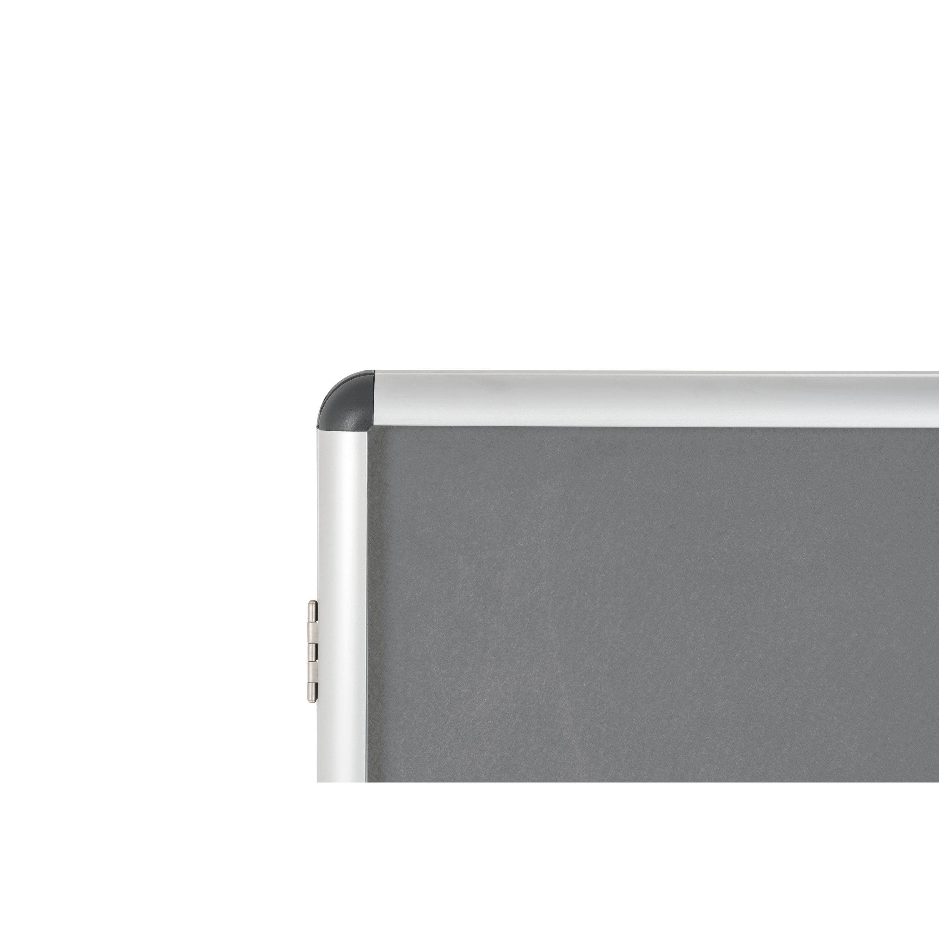 Bi-office Enclore Display Case Grey Felt Acrylic Aluminium Frame 40xa4 Vt750103150