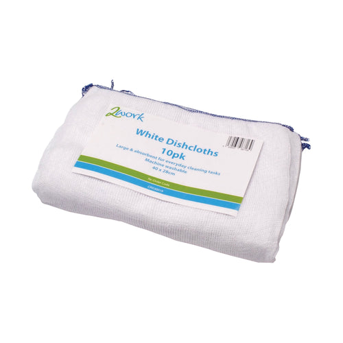 2work Dishcloths 400x280mm White (pack Of 10) Cpd30019