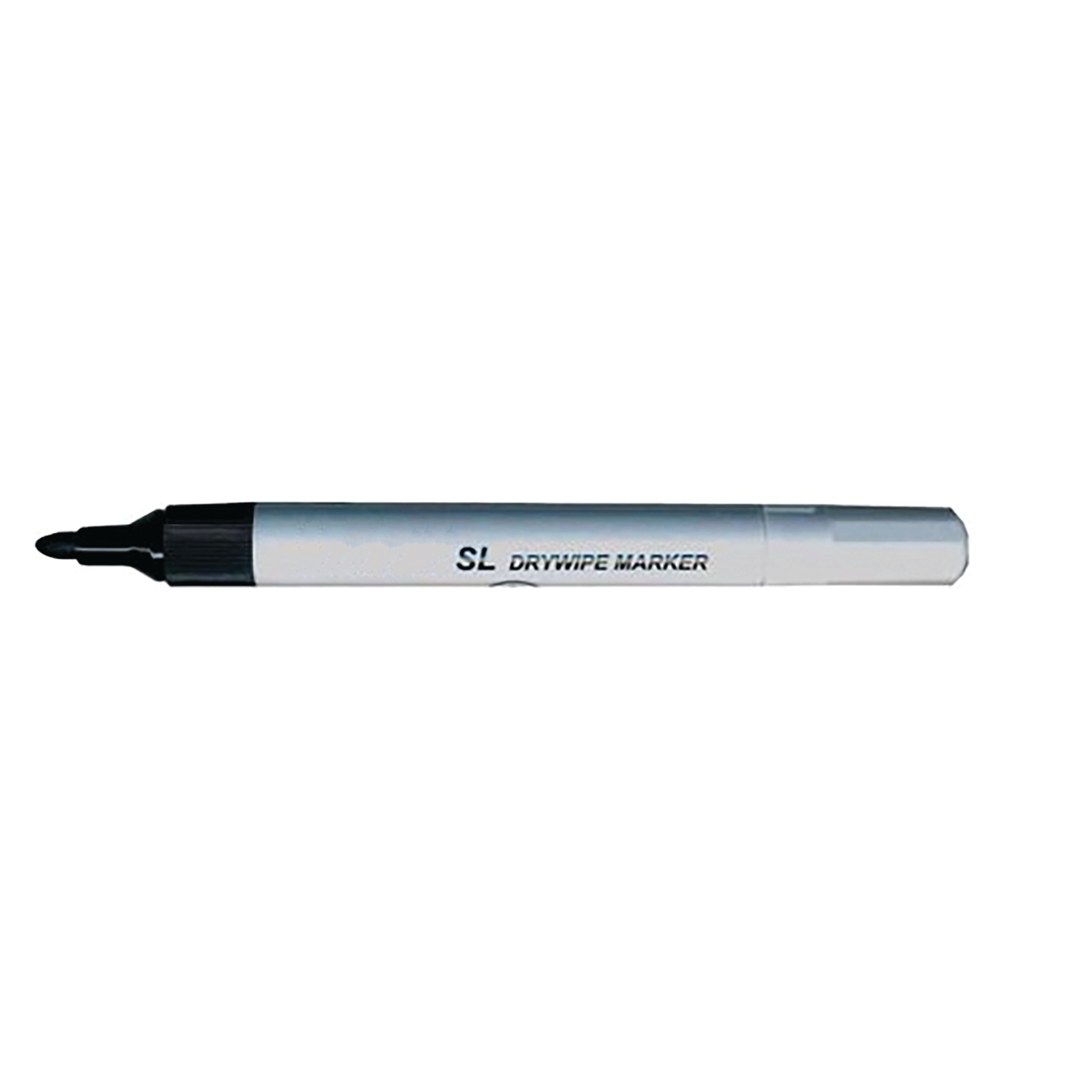 5 Star Strategy SL Dry Wipe Markers Bullet Tip Black – (Pack of 10)