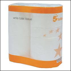 5 Star Toilet Tissue White 320 Sheet 4x9  (Pack of 36)