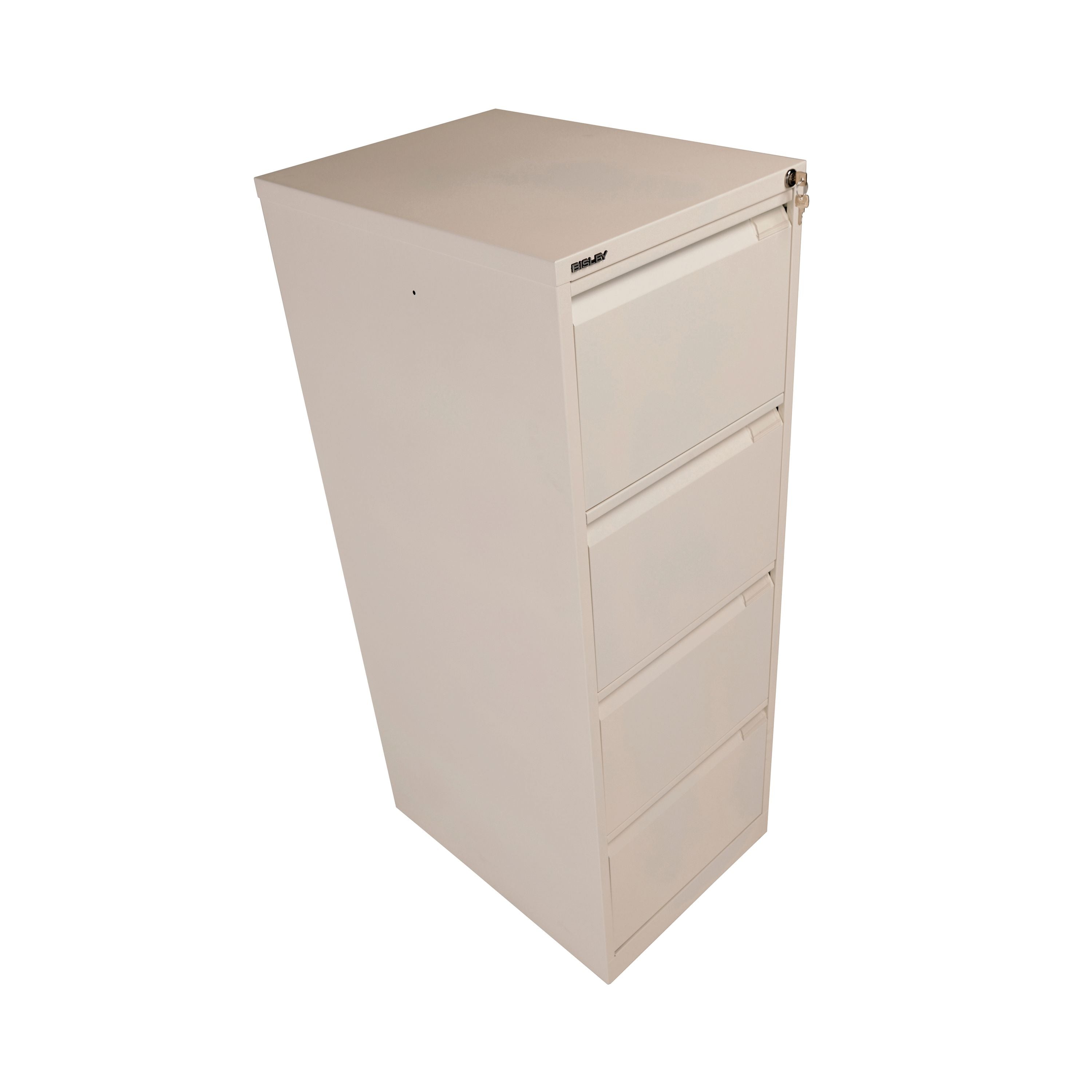 Bisley 4 Drawer Filing Cabinet Lockable 470x622x1321mm Goose Grey Bs4egy