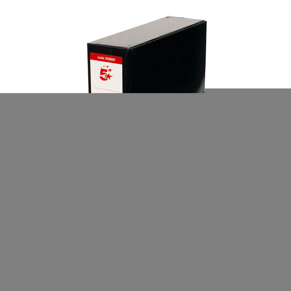 5 Star Office Box File Foolscap Black  (Pack of 5)