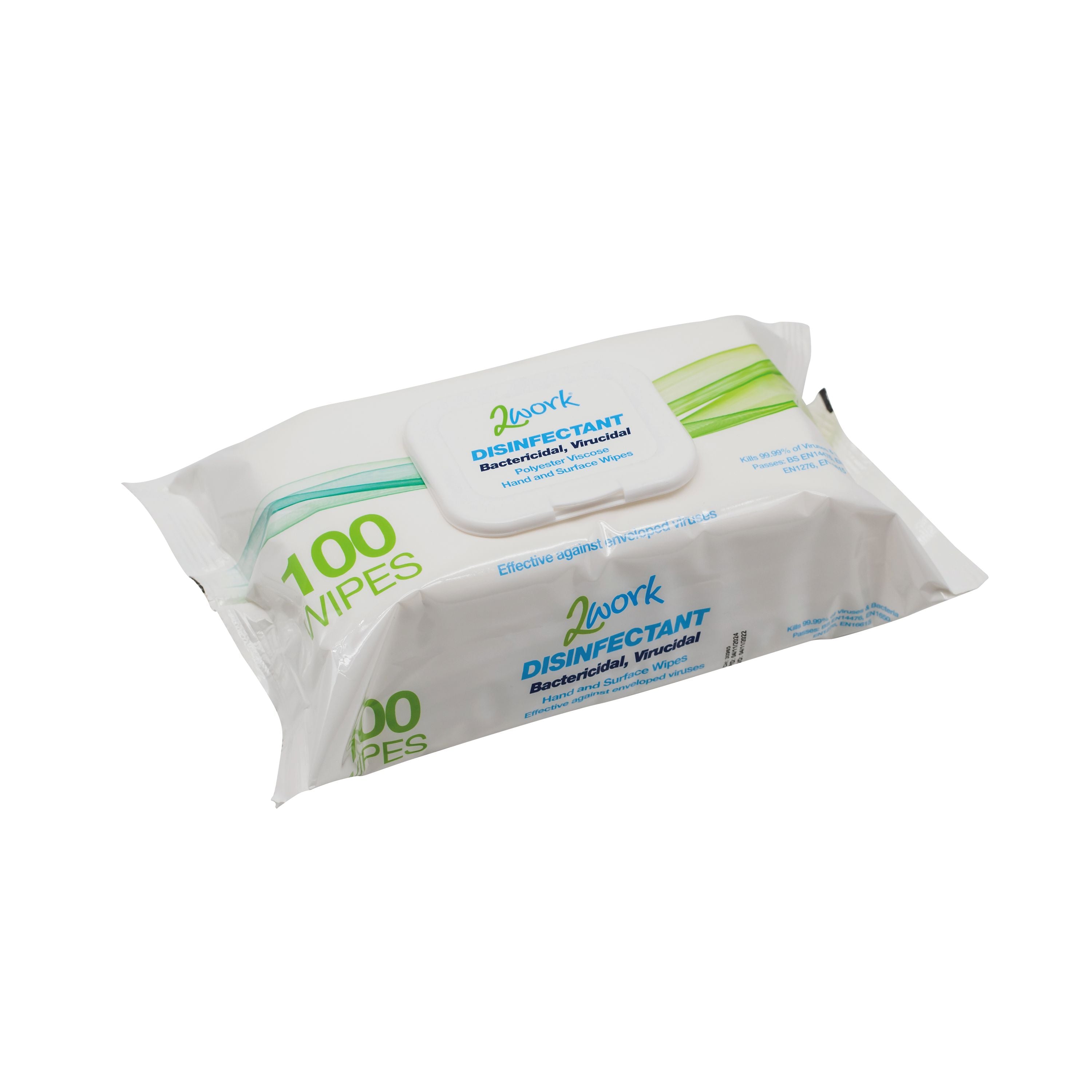 2work Disinfectant Bactericidal Viricidal Wipes (pack Of 100) 2w07385
