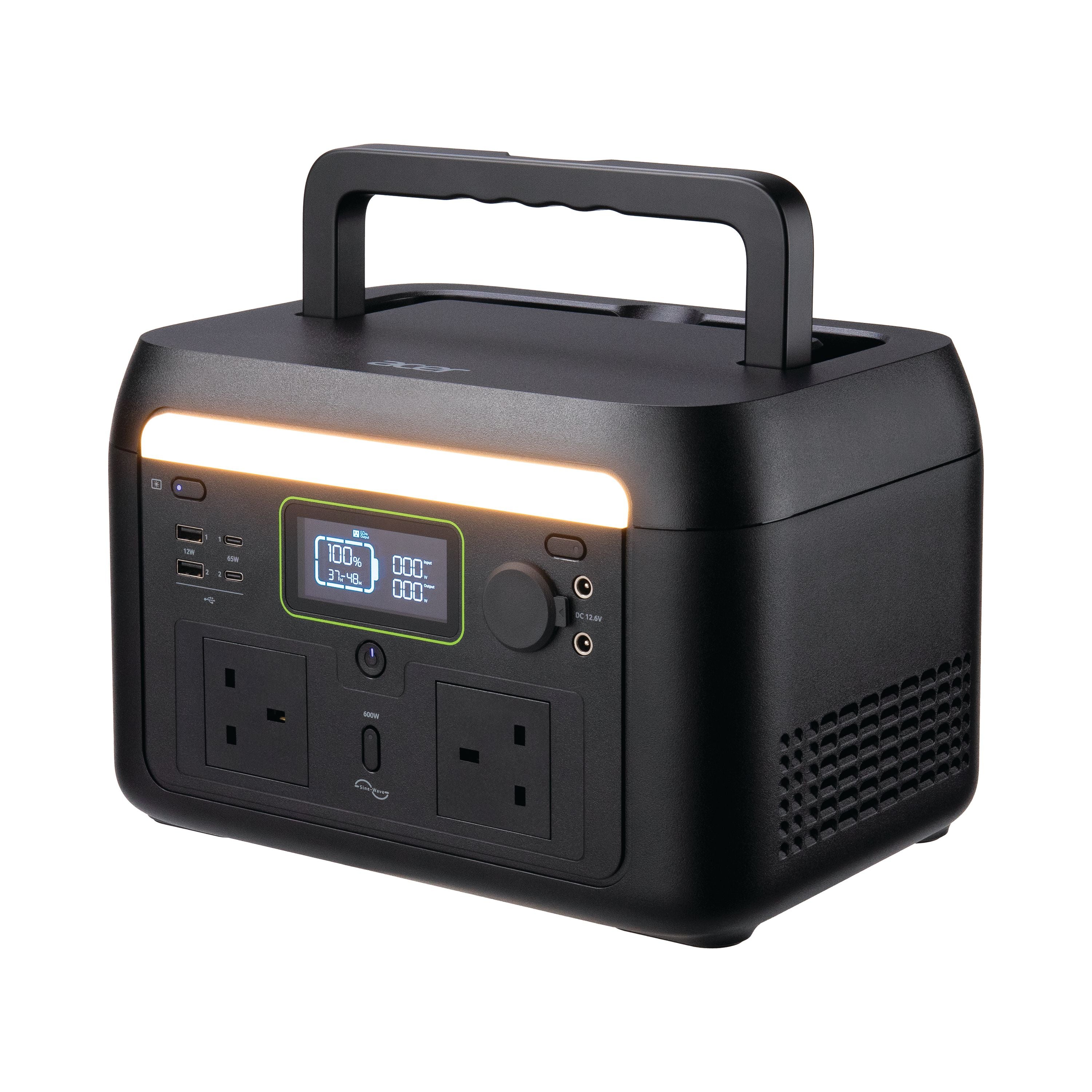 Acer 600w Portable Power Station Black Gp.adt11.02h