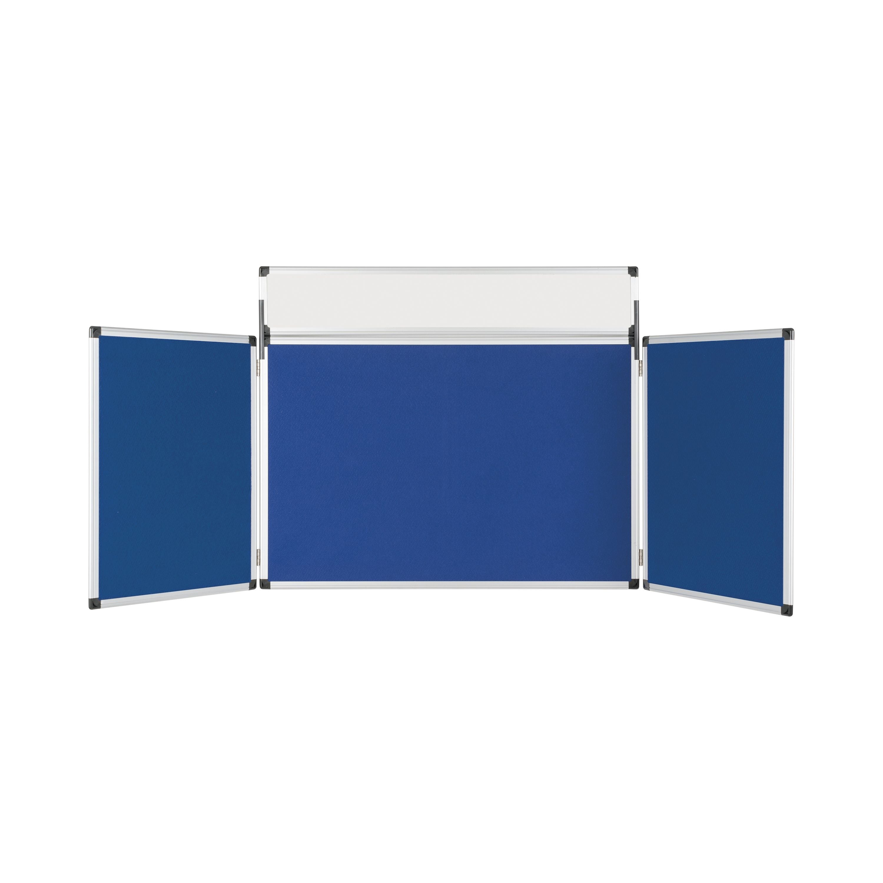 Bi-office Showboard 3 Panelheader Blue Nylon 90x60cm Dsp350111
