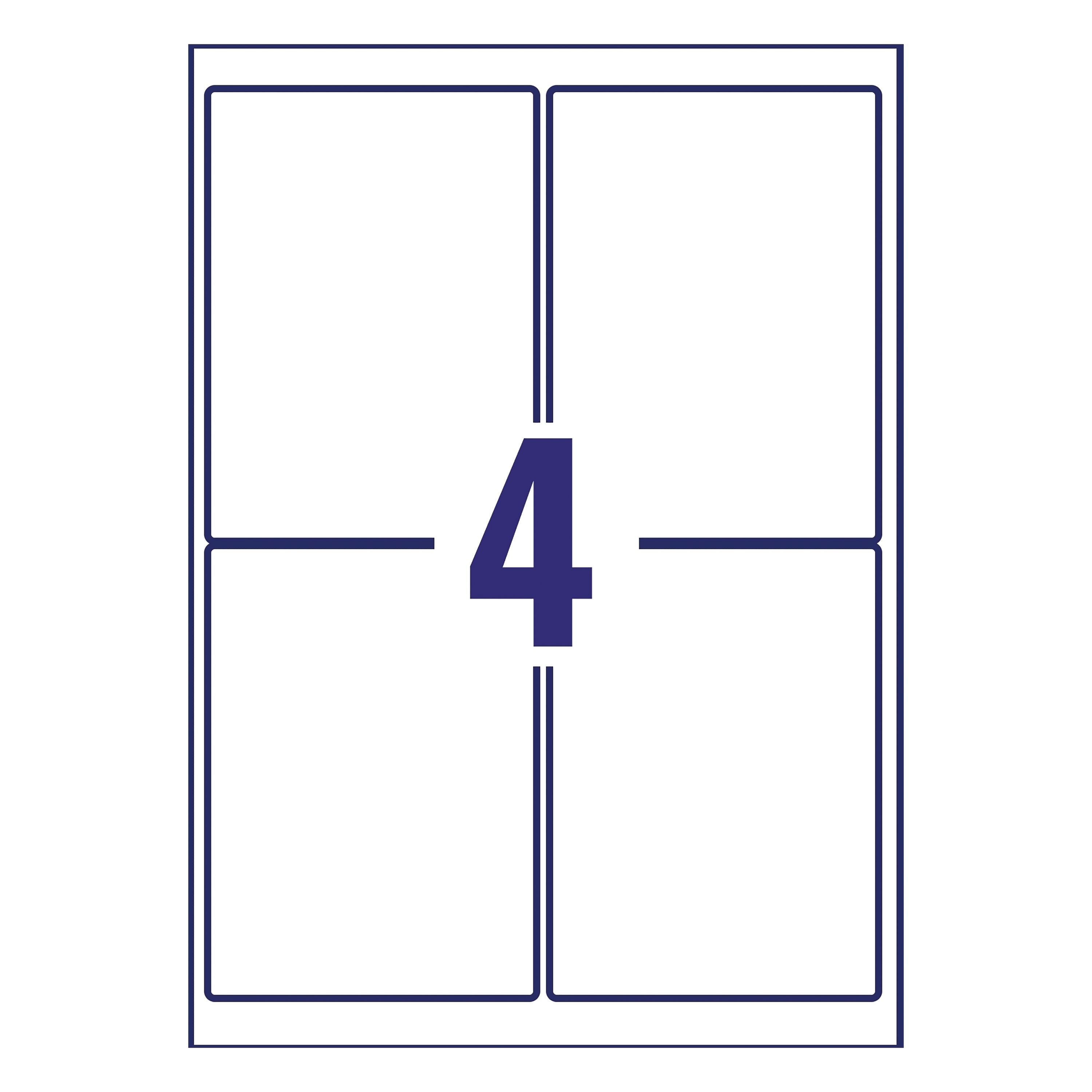 Avery Weatherproof Shipping Label 99.1x139mm 4 Per Sheet – (Pack of 100)